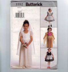 3592 BUTTERICK HEIDI, BRIDAL, DUTCH GIRL DIRNDL DRESS PATTERN 2-5, 6-8